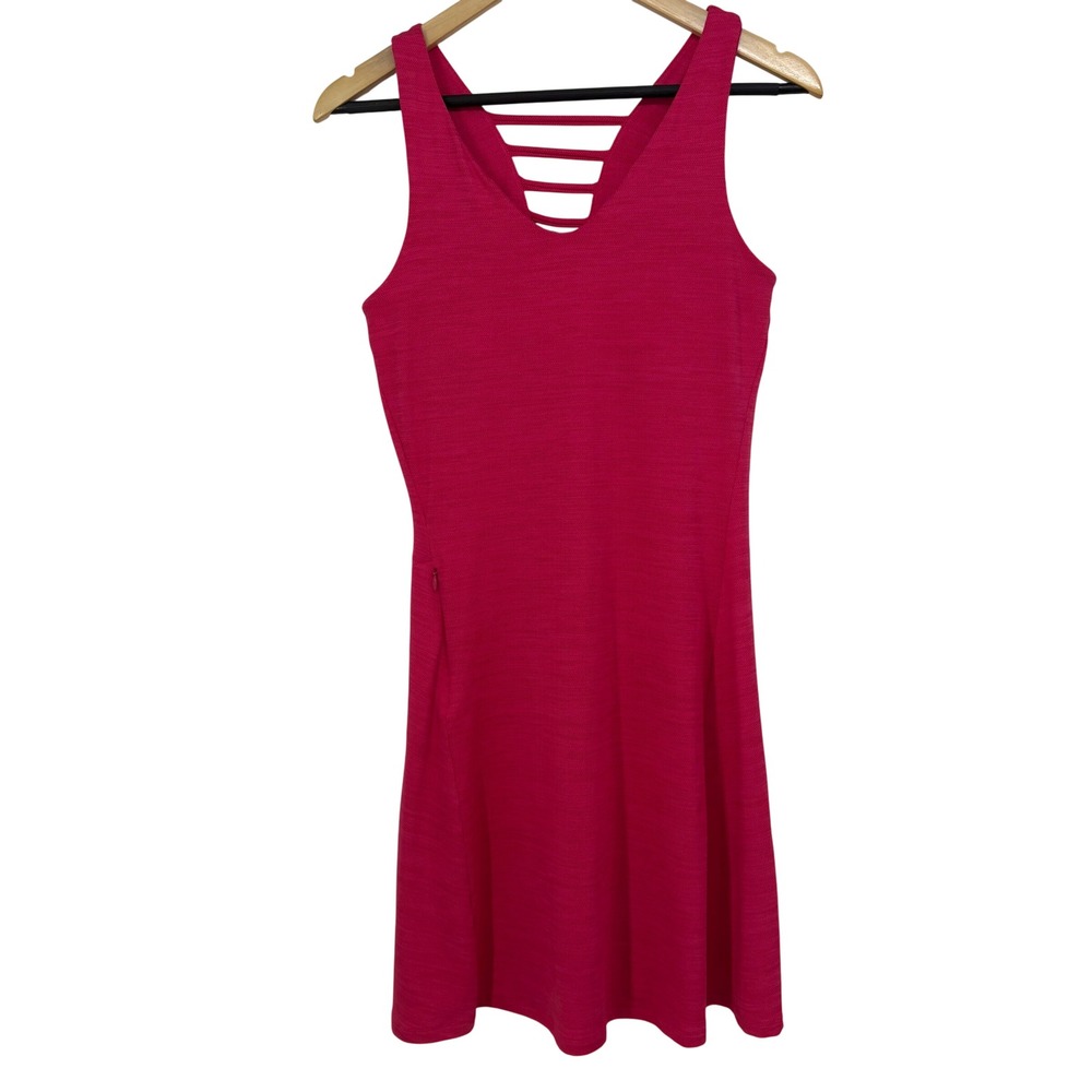 Toad&Co Pink Sleeveless Ladder Strap A-Line Athletic Travel Dress S Athleisure